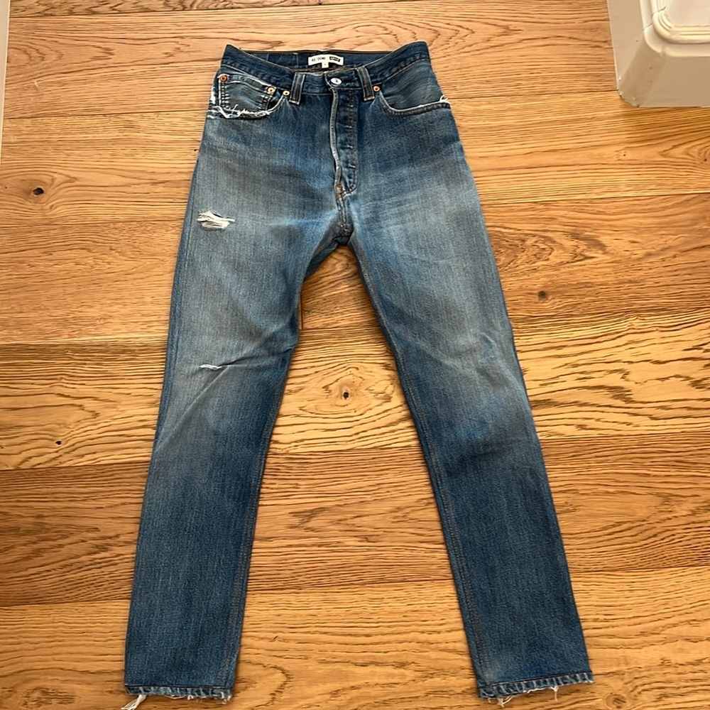 RE/DONE x Levi’s straight leg distressed jean